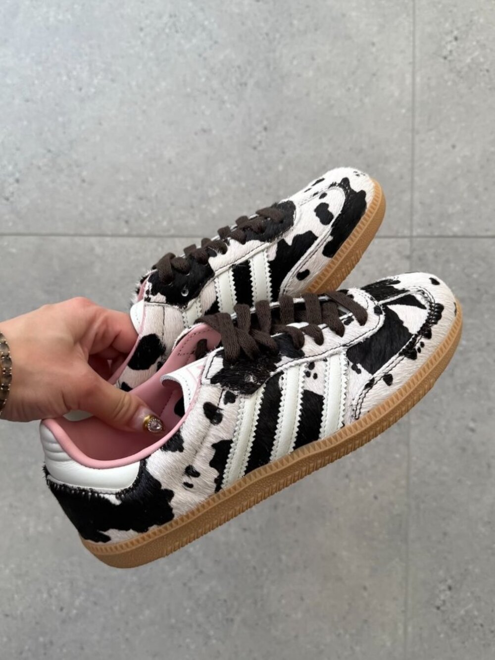 Adidas Samba OG Womens Sneaker (Cow Print, Gum) - Picture 5 of 5